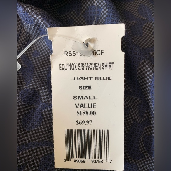 NWT EQUINOX WOVEN LONG SLEEVR BUTTON DOWN SHIRT. SHIRT TAIL HEM, - Picture 11 of 11